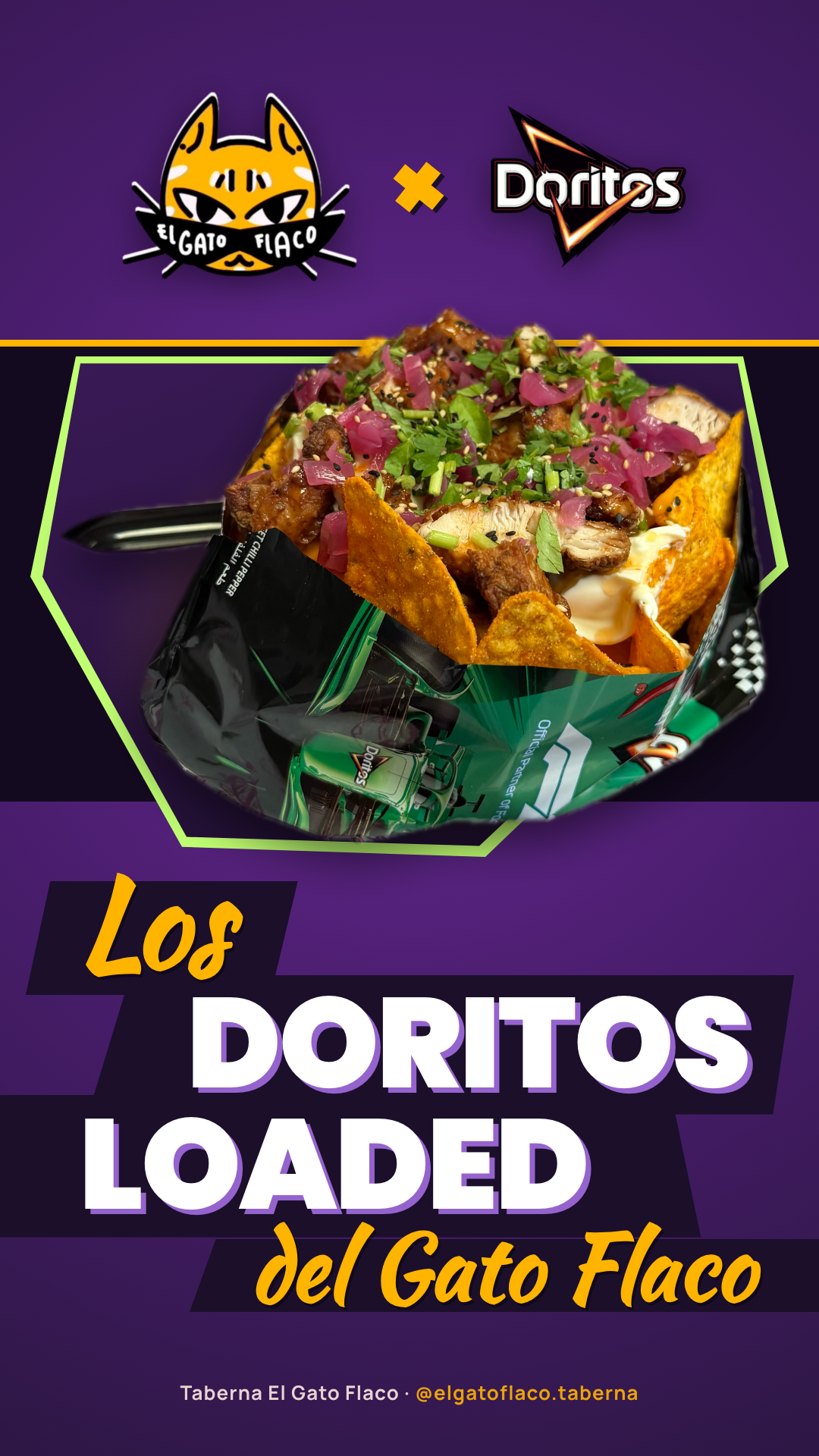 Doritos loaded chicken sweet chilli, de Taberna el Gato Flaco